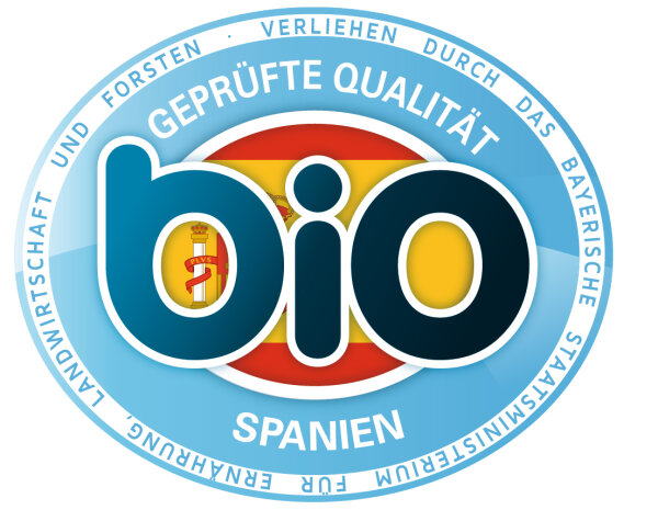 Geprüfte Bio-Qualität – Spanien (verliehen durch das Bayerische Staatsministerium für Ernährung, Landwirtschaft und Forsten)