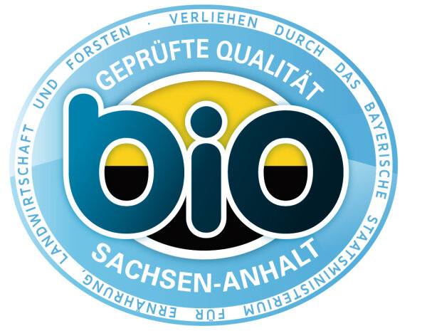 Geprüfte Bio-Qualität – Sachsen-Anhalt (verliehen durch das Bayerische Staatsministerium für Ernährung, Landwirtschaft und Forsten)