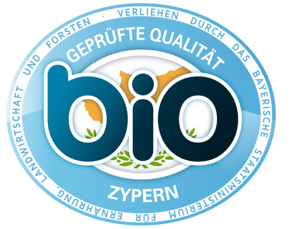 Geprüfte Bio-Qualität – Zypern (verliehen durch das Bayerische Staatsministerium für Ernährung, Landwirtschaft und Forsten)