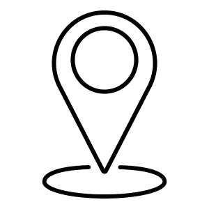 Grafische Darstellung eines Pins auf einem Kreis