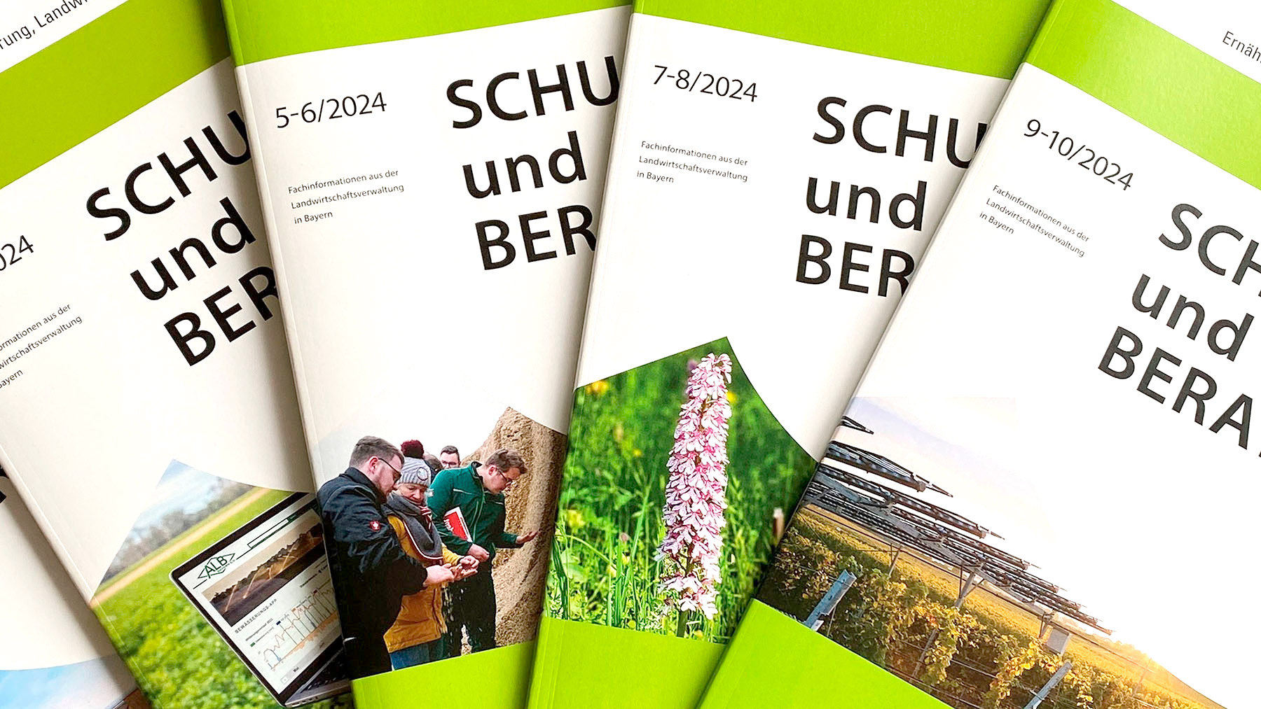 Mehrere Ausgaben der Zeitschrift "Schule und Beratung" aufgefächert