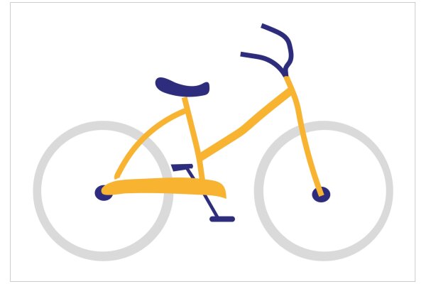 Ein gezeichnetes Fahrrad