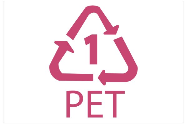 Recycling-Code für 1 PET in Magentafarben