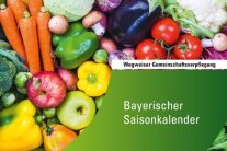 Ausschnitt der Titelseite des Saisonkalenders mit buntem Obst und Gemüse