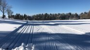 Langlaufspuren im Schnee