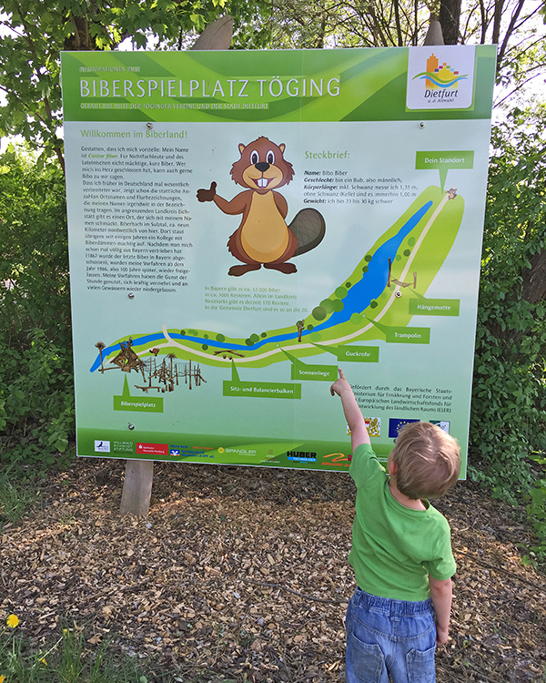 Biberspielplatz und Biberlehrpfad Töging, Foto: Lena Oginski