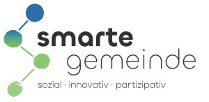 Logo smarte gemeinde: 4 Kreise stehen auf der linken Seite.