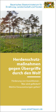 Titelseite der Postkarte Herdenschutzprogramm Wolf
