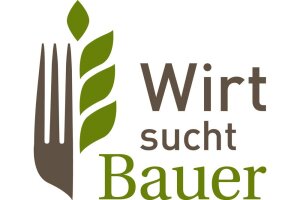 Logo und Schriftzug "Wirt sucht Bauer"