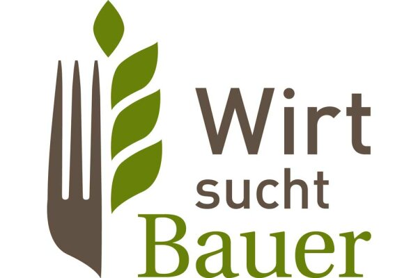 Logo und Schriftzug Wirt sucht Bauer