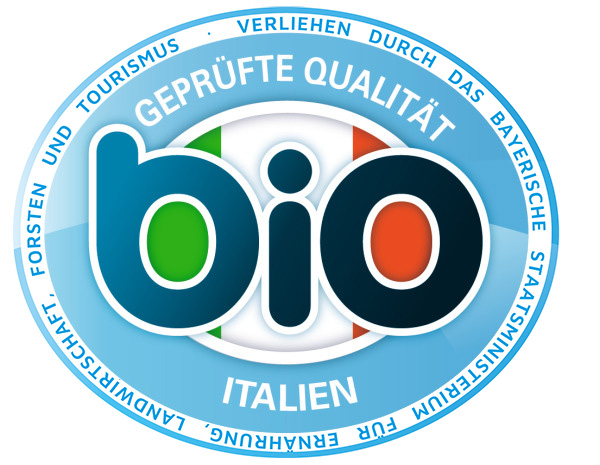 Geprüfte Bio-Qualität – Italien (verliehen durch das Bayerische Staatsministerium für Ernährung, Landwirtschaft und Forsten)