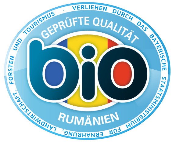 Geprüfte Bio-Qualität – Rumänien (verliehen durch das Bayerische Staatsministerium für Ernährung, Landwirtschaft und Forsten)