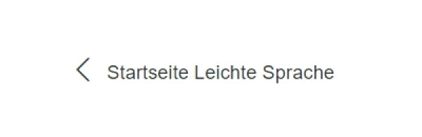 Pfeil mit Text Startseite Leichte Sprache