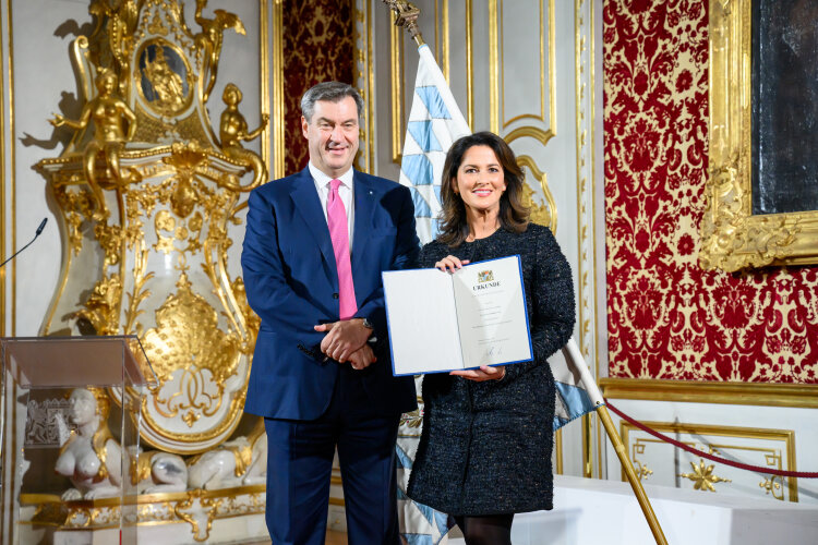 Ministerpräsident Dr. Markus Söder mit Staatsministerin Michaela Kaniber