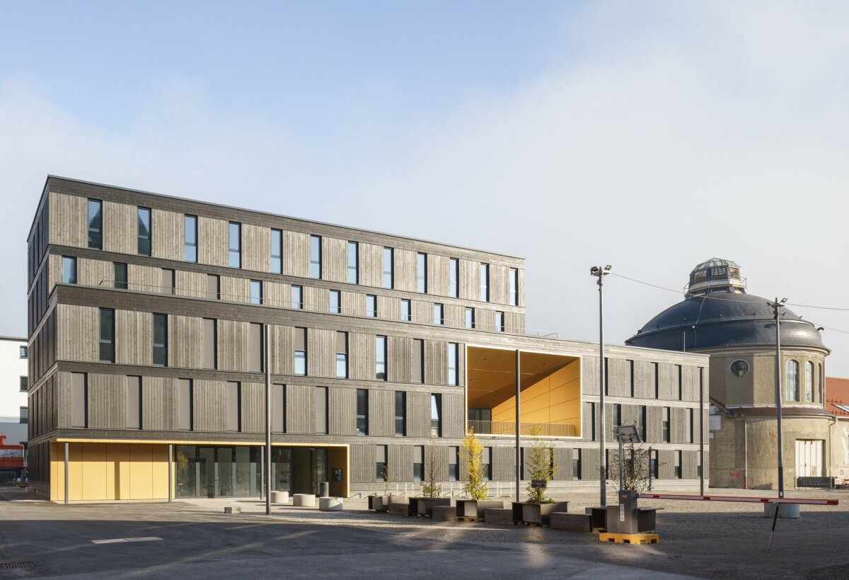 Holzbau der Musikbox im alten Gaswerk, Augsburg