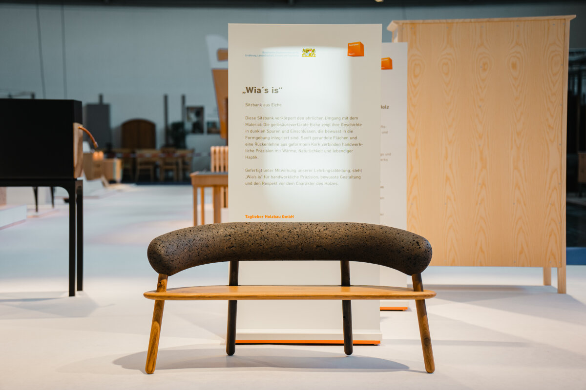 Sitzbank aus Eichenholz