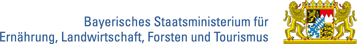 Logo des Staatsministeriums mit dem Bayerischen Staatswappen